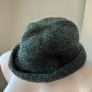 Alpaca Wool Teal Winter Hat EUC
